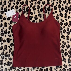 Burgundy Padded Tank Top